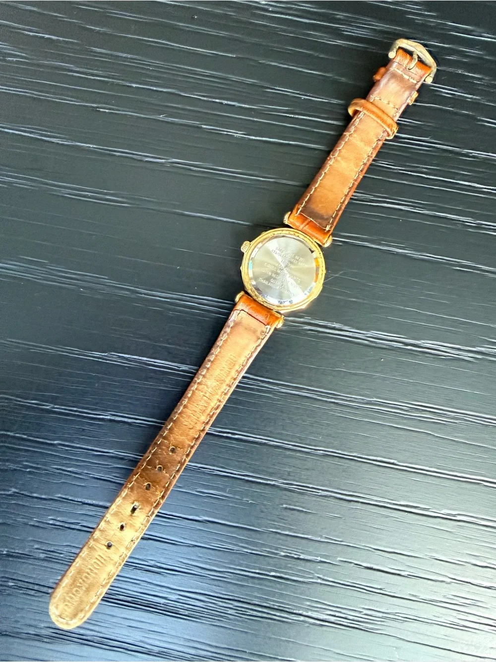 Leather Strap Women's Watch with Interchangeable Color Bezels - Brown